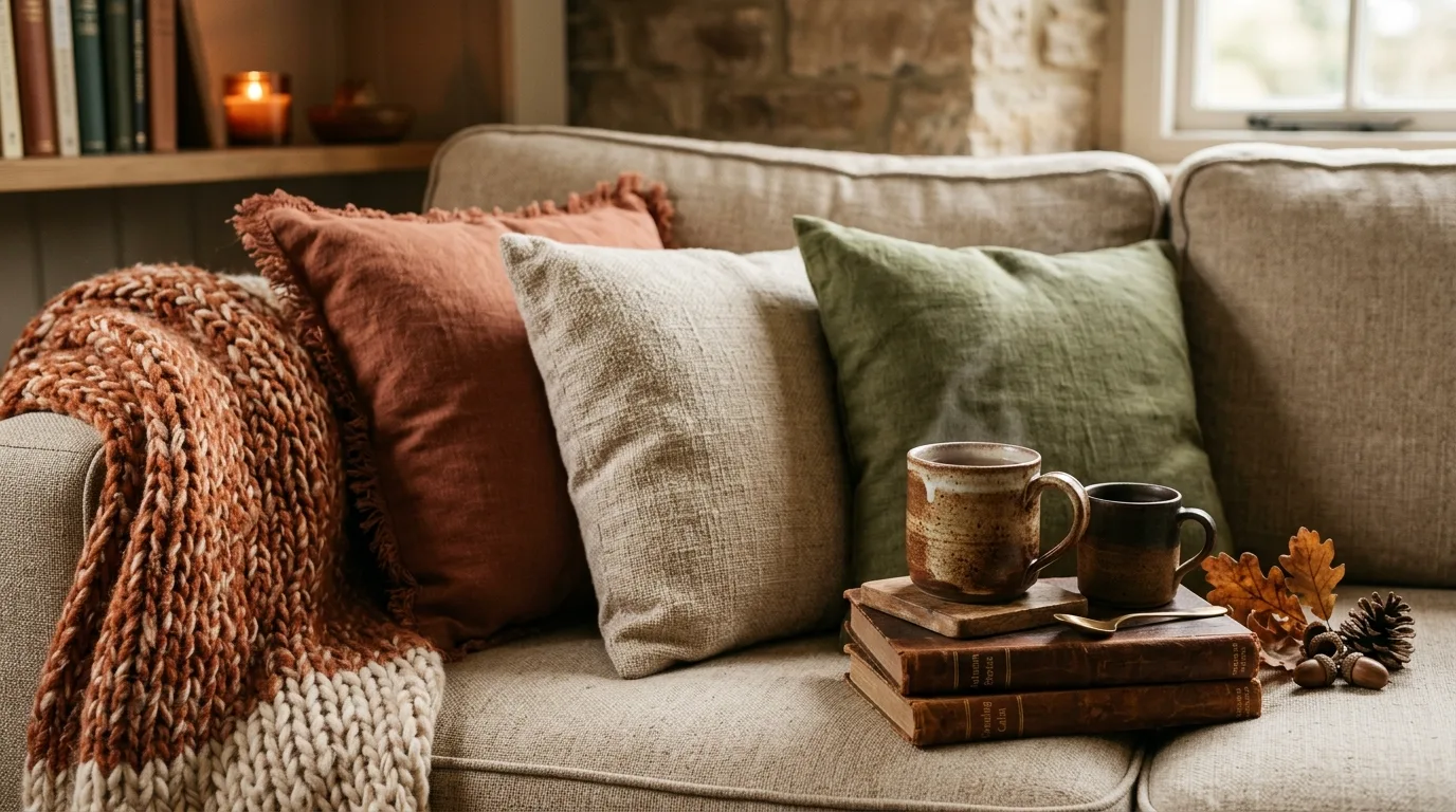 Start the seasonal refresh on key surfaces inspiration for an indoor fall home.